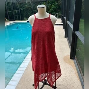 Lace lined cocktail dress